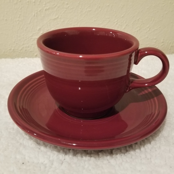 Fiestaware Kitchen Fiesta Ware Coffee Cup And Saucer Cinnabar Or